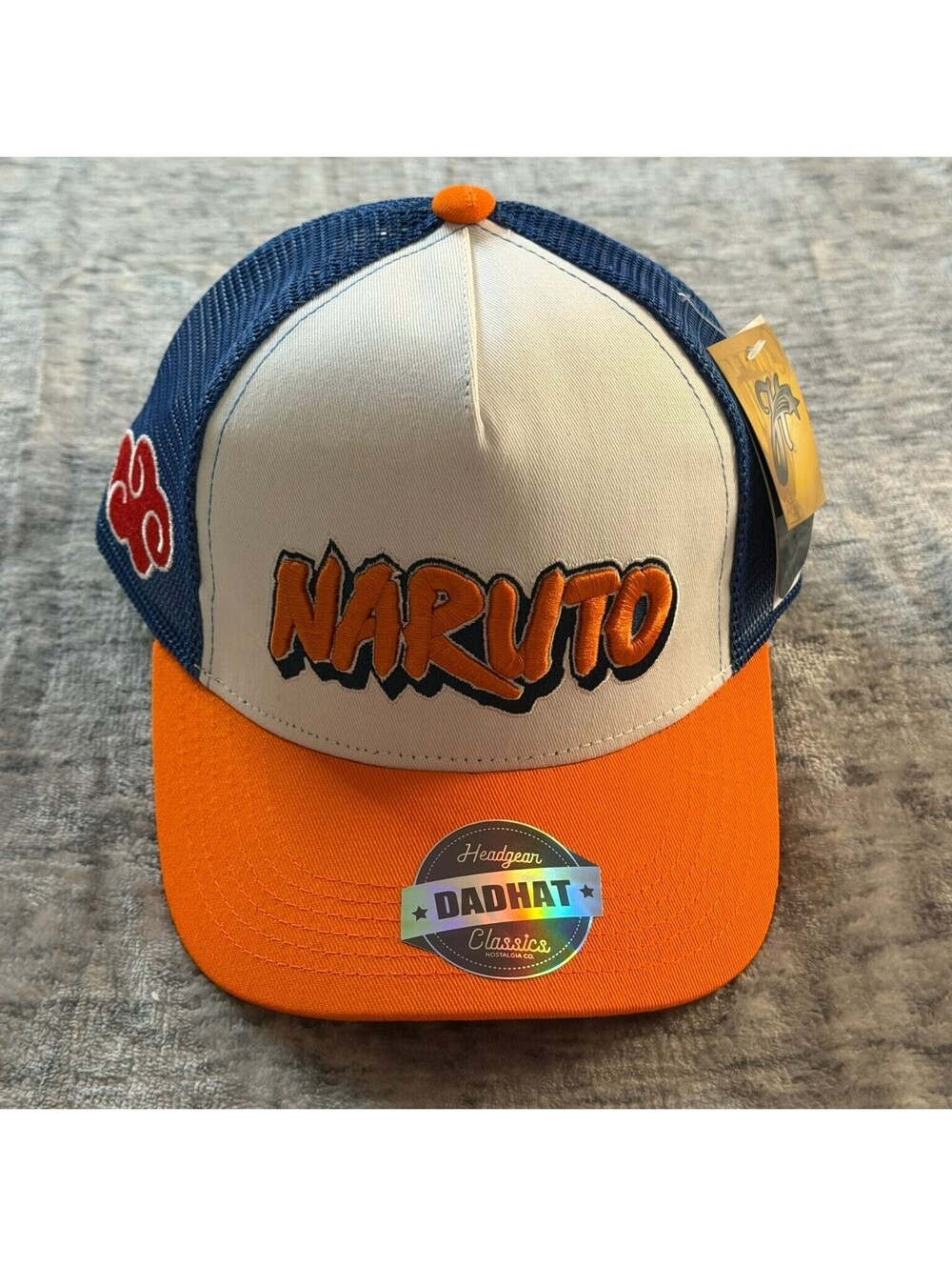 Naruto Headgear Classics Trucker Hat Men's OS Adjustable Blue Orange White